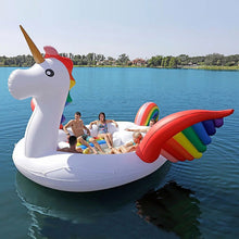 Load image into Gallery viewer, 6 Person Inflatable Giant Peacock Pool Float Island