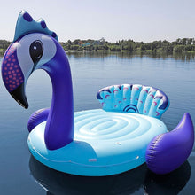 Load image into Gallery viewer, 6 Person Inflatable Giant Peacock Pool Float Island