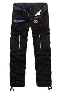 Loose Fit Cargo, Multi-pocket, Fleece Insulated Casual/Work Pants