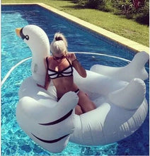 Load image into Gallery viewer, Giant Swan Inflatable White Swimming Poo/lLake Toy Ride-On Float Big