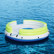 Load image into Gallery viewer, 6 Person Giant Inflatable Round Lazy Day Party  Island Float