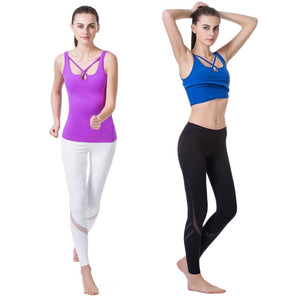 Womens White/Black Sport Yoga Pants