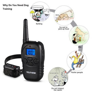 Dog Training Collar, 900ft 100% Waterproof Rechargeable Dog Shock Collar with Beep Vibration