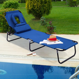 Costway Patio Foldable Chaise Lounge Chair
