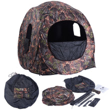 Load image into Gallery viewer, Portable Pop up Ground Camo Hunting Blind Enclosure