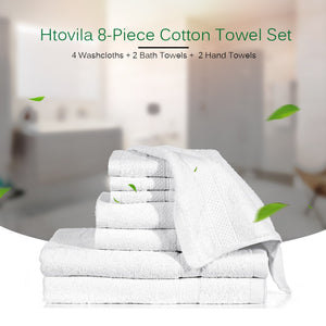 Htovila 8-Piece Cotton Bath Towel Set Free Shipping