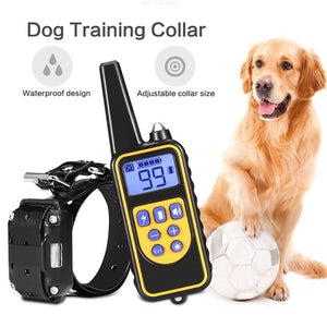 800M Remote Control Pet Dog Training Collar With 99 Levels of Vibrating & Shock with Sound / Light Mode Waterproof IP68 Rechargeable LCD Electric Remote Training Shock Collar US Plug