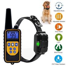Load image into Gallery viewer, 800M Remote Control Pet Dog Training Collar With 99 Levels of Vibrating &amp; Shock with Sound / Light Mode Waterproof IP68 Rechargeable LCD Electric Remote Training Shock Collar US Plug