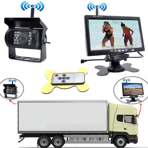 7 Inch Monitor & Wireless Rear View Back up Camera Night Vision System